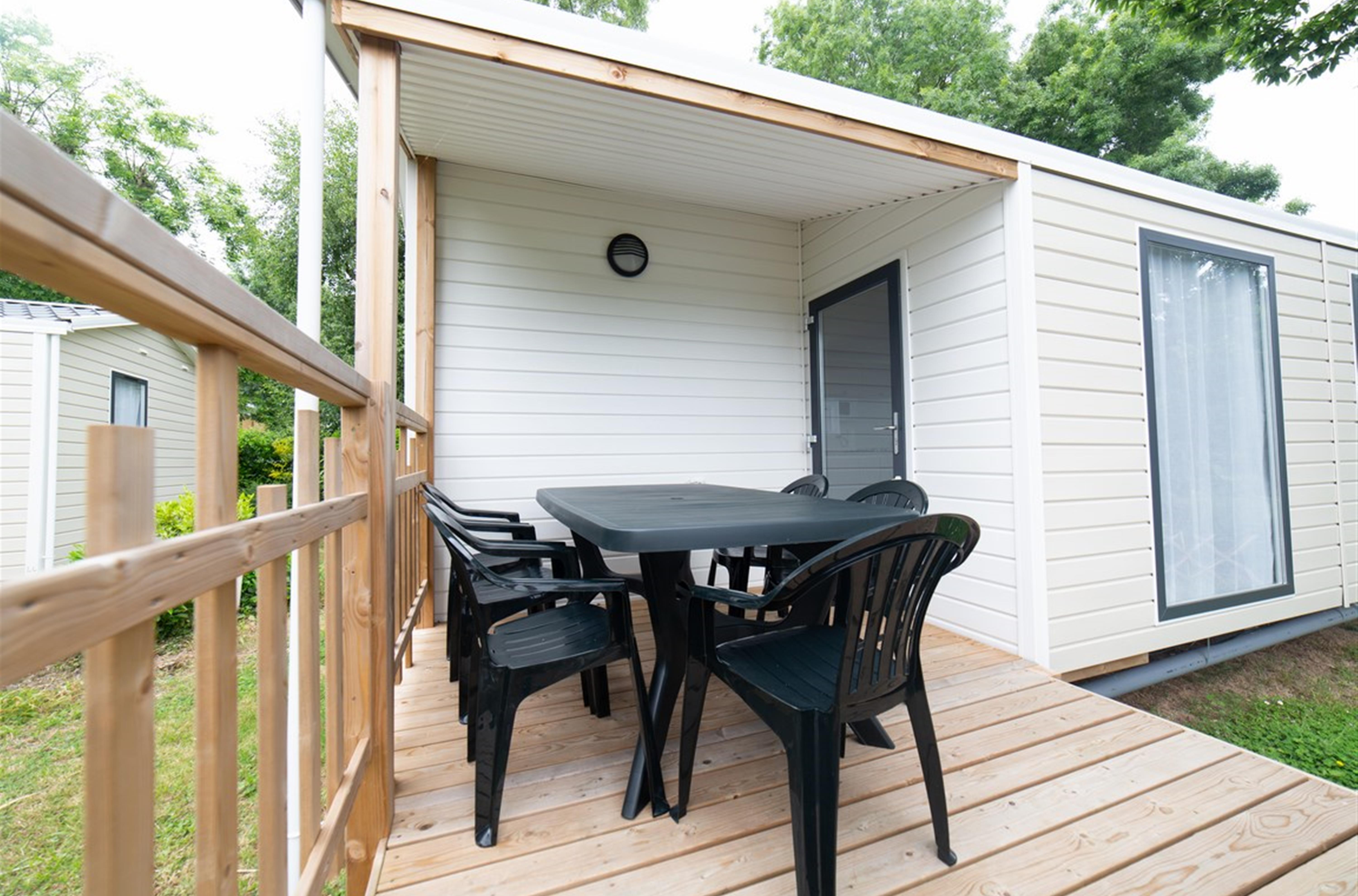 Mobil-home 24 m2- 2 chambres/4 pers + terrasse